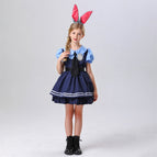 Children's judy short sleeve [skirt + tie + belt + badge + headgear] / S