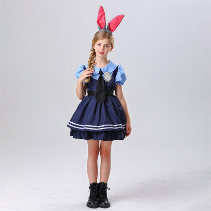 Real Shot of Zootopia Cos Judy Judy Rabbit Cos Anthropomorphic Suit Cosplay Costume Full Set European and American