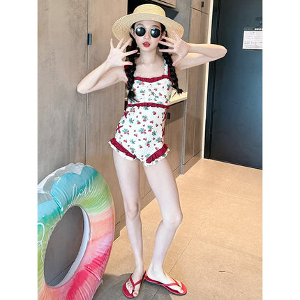 Girls' Stylish One-Piece Swimsuit 2025 New Model, Trendy Swimwear for Older Girls, Internet Celebrity-Inspired Beautiful Swimwear