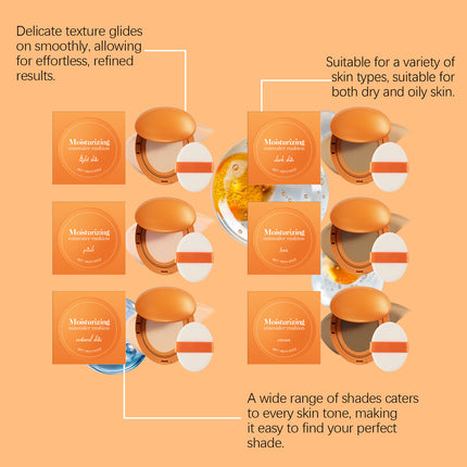Cushion Foundation Full Coverage Glow Waterproof Long-Lasting Concealer Brightening Sunscreen Soft Korean Makeup Base Cosmetic