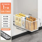White-pull-out line storage basket