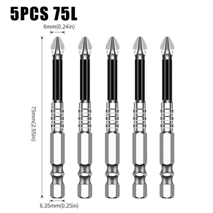 K5 Anti-Slip Bit S2 Magnetic 5A Black Anti-Slip Cross Bit Hand Electric Drill Electric Screwdriver High Hardness