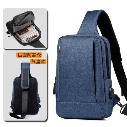 New Men's Chest Bag, Men's Crossbody Bag, Casual Waterproof Shoulder Bag, Crossbody Bag, Large Capacity Oxford Cloth Men's Bag Gift