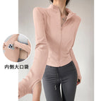 Light pink-waist slimming + built-in pockets / S