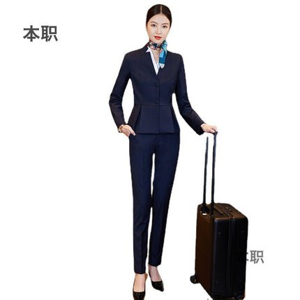 Property Sales Department Customer Service Work Clothes Jewelry Store Hotel Suit Business Wear Slim Fit Aviation Stewardess Case Field Uniform