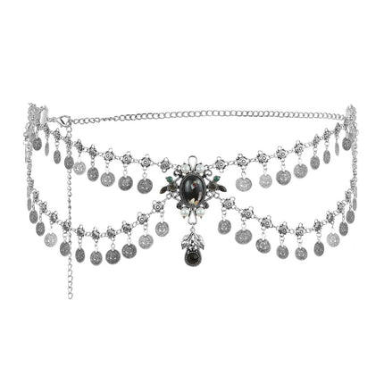 New alloy vintage tassel coins belly dance waist chain ladies gorgeous jewelry daily wear factory direct sales
