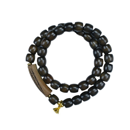 Shen Guibao Chen Xiang 8mm Double Ring Half Bracelet Barrel Bead Bracelet Five Sutra String Beads Niche Wen Play Jewelry Wholesale