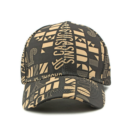 Women's Spring and Summer Sun Protection Visor Hat, Fashionable Ripped Graffiti Print Letter Baseball Cap, Men's Hard Brim Cap