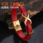 Red leather [gold]: 195mm [inner circumference]]