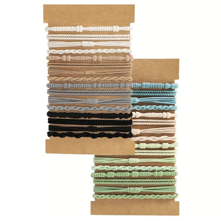 Multi-strand Hand-woven Headband Slub suit High Elastic High Ponytail Hair Rope Bracelet Hair Band Hair Band Headwear