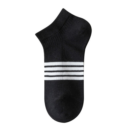 Women's socks wholesale spring and summer simple antibacterial socks deodorant sweat-absorbent boat Socks ins trendy striped short tube women's socks summer