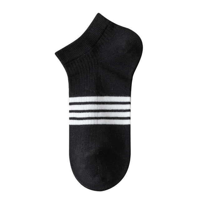 Women's socks wholesale spring and summer simple antibacterial socks deodorant sweat-absorbent boat Socks ins trendy striped short tube women's socks summer