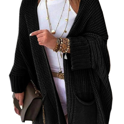 Foreign Trade Cross-border Europe and America Amazon temu Factory Sweater Women's Knitted Clear Color Long Sleeve Cardigan Jacket Fashion Autumn and Winter