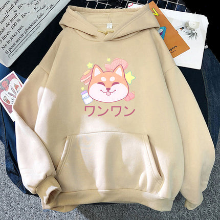 Printed Sweatshirt for Men and Women Shiba Inu Dog Kawaii Gr