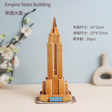 Paper 3D Stereo Puzzle Education School Model DIY Handmade Kidsren's Educational Toys Girls Kindergarten Wholesale