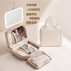 Quadruple storage hook bag/27*11*24cm / Eggshell white/2000 mah led mirror