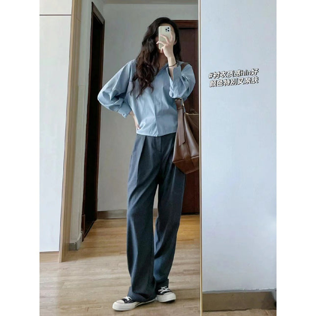 Autumn Skirt Women's 2023 New Early Autumn Wear suit Academy Style Shirt Vest Autumn Wear with a Complete Set