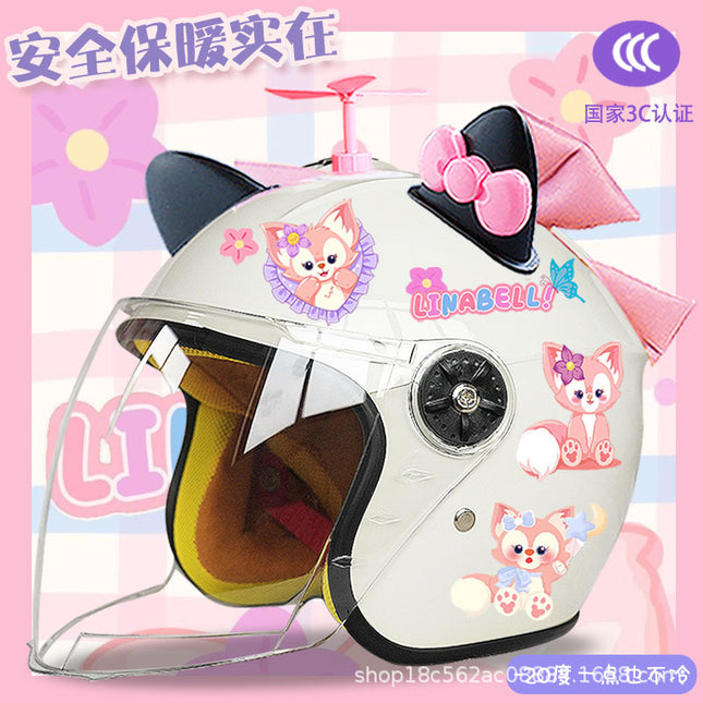 Winter Children's Electric Car Helmet Warm Half Helmet Motorcycle Aileen Nabel Autumn and Winter Cold-proof Helmet
