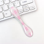 Pink white checkerboard / Magnetic bookmark