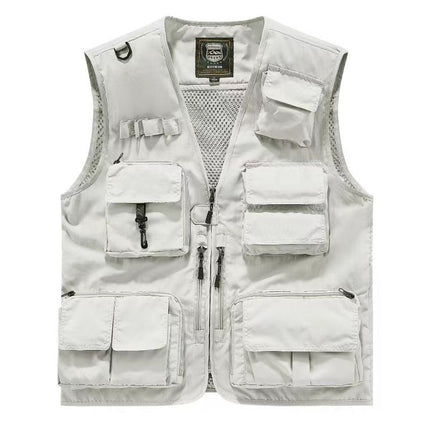 Summer New plus size Multi-pocket Custom Printing LOGO Vest Men's and Women's Vest Outdoor Photography Mountaineering Vest