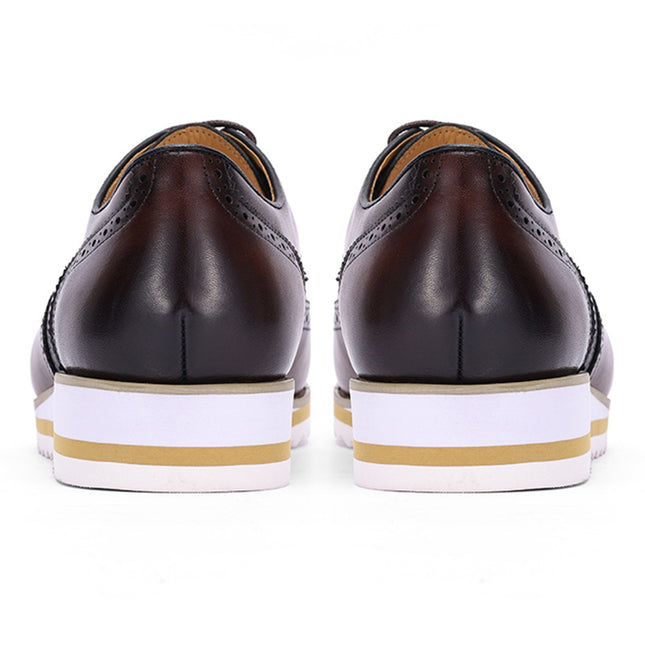 [First layer of cowhide] one-step handsome wedding shoes men's high-end business leather shoes men's British-style leather men's leather shoes