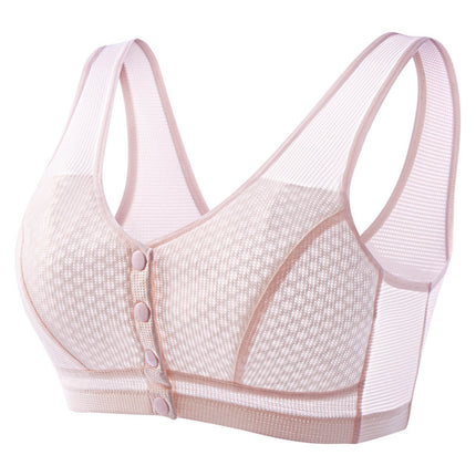 Ready-Made Lightweight and Breathable Mother's Underwear Without Rims Large Size Middle-Aged and Elderly Bra Comfortable Vest-Style Bra