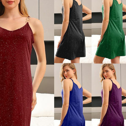 2024 Europe and America Amazon cross-border fashion summer women's hot diamond strap sexy hot girl dress evening dress