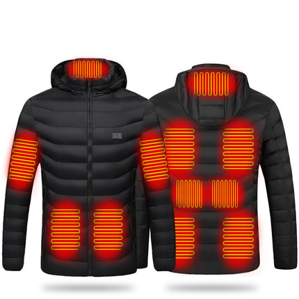 29Th District, 23Rd District, 11Th District, District 9 Heating Clothing, Winter down Cotton Jacket, Heated Cotton Jacket, Large Size Coat, Electric Heating Clothing, Cold-Proof
