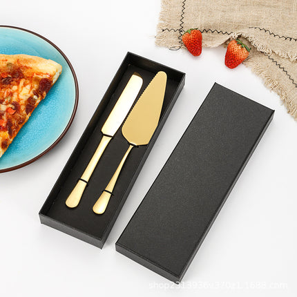 Cross-border Stainless Steel Cake Knife Shovel suit Kitchen Pizza Cutter Creative Baking Household Cream Shovel Knife Gift Box