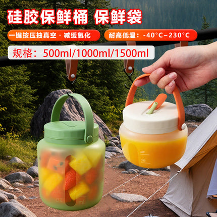 Platinum Silicone Fresh-Keeping Sealed Refrigerator Freezer Storage Kitchen Divided Storage Household Food Preservation Bag