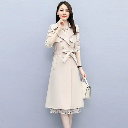 Early autumn floral dress two-piece 2024 autumn new women's western style age-reducing slimming early autumn suit skirt
