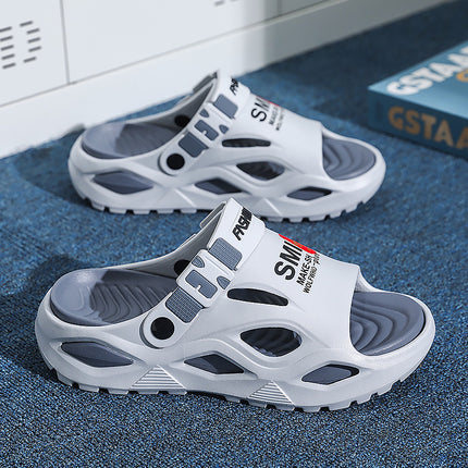 Slippers for Men, Summer Outdoor Wear, Youth Sports, Thick-Soled, Dual-Purpose for Driving, Large Size 45, Outdoor Beach Sandals