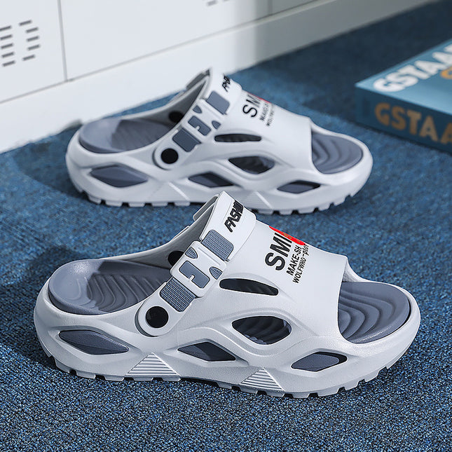 Slippers for Men, Summer Outdoor Wear, Youth Sports, Thick-Soled, Dual-Purpose for Driving, Large Size 45, Outdoor Beach Sandals