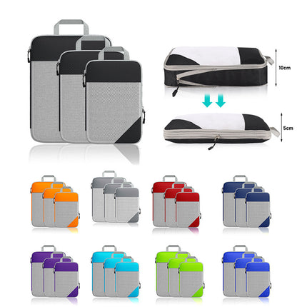 Travel Cosmetics Bag Compressible Foldableable Cosmetics Bag Storage Set Mesh Visible Suitcase Trolley Case Organizer Bag