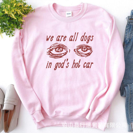 2023 European and American Export Print We Are Dogs Letter Trendyy Round Neck Sweatshirt Autum Printed Top