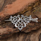 Silver-knot hair stick