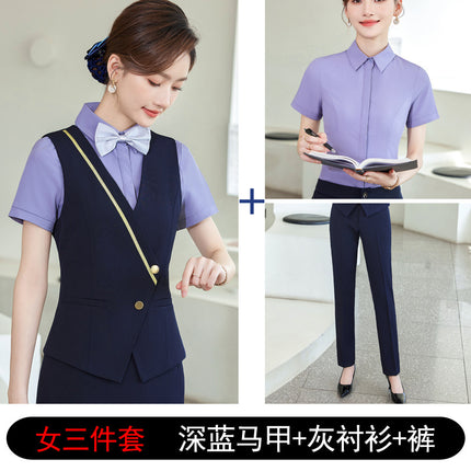 Bar KTV Western restaurant work wear slim vest suit women's new hotel front desk waiter work clothes men