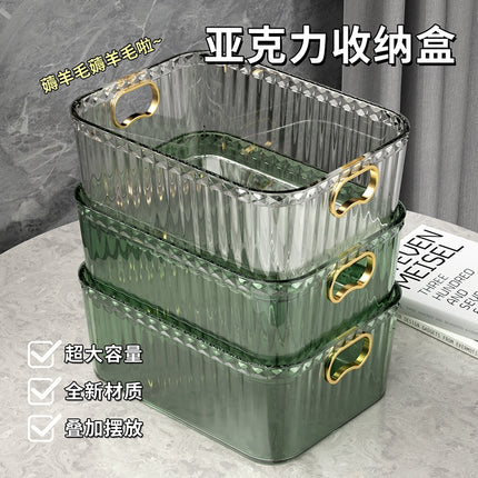 Pet Light Luxury Mirror Cabinet Storage Box Desktop Cosmetics Storage Rack Cabinet Sundry Organizer Compartment Drawer Storage