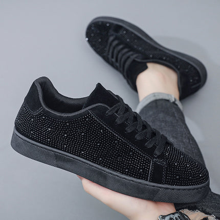 Men's Nightclub Casual Shoes Hot Drilling Social Men's Board Shoes Fashion Trend sneaker Niche Hong Kong Style Spirit Men's Shoes