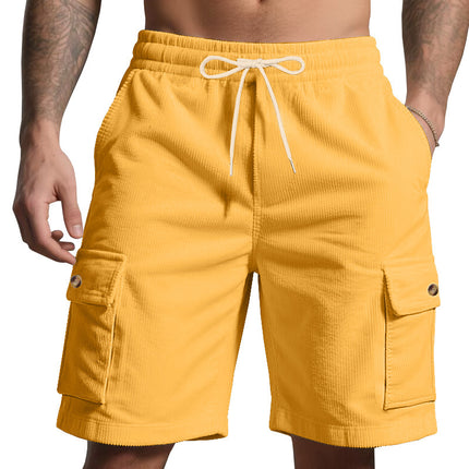 Cross-border Amazon American Outdoor Summer Men's Heavy Loose Casual Sports Corduroy Tooling Shorts