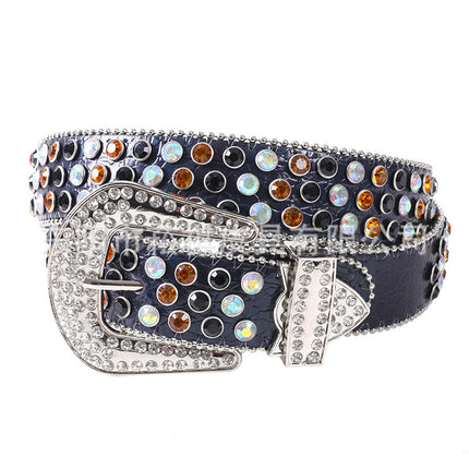 Women's Belt with Rhinestone Inlay Decoration, Versatile for Jeans, Bbsimon Belt Manufacturer Wholesale, Personalized and Trendy