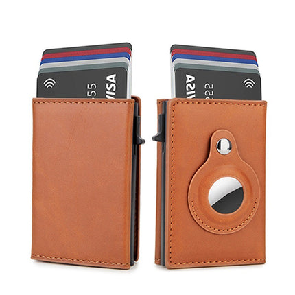 Amazon AirTag wallet carbon fiber magnetic card bag European and American men's wallet RFID Multi-card Men's wallet