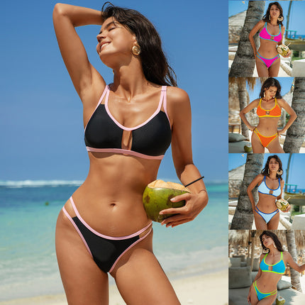 2025 new cross-border bikini swimsuit women Europe and the United States sexy sports split swimsuit bikini manufacturers in stock