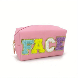 Cross-Border Popular Letter Cosmetic Bag Large Capacity Portable Toiletry Bag Portable Waterproof Cosmetic Multi-Functional Storage Bag