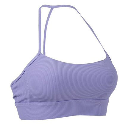 Sports Bra Women's Shock-Proof Running Push-Up Yoga Fitness Halter Bra Yoga Vest Outer Wear with Chest Pad