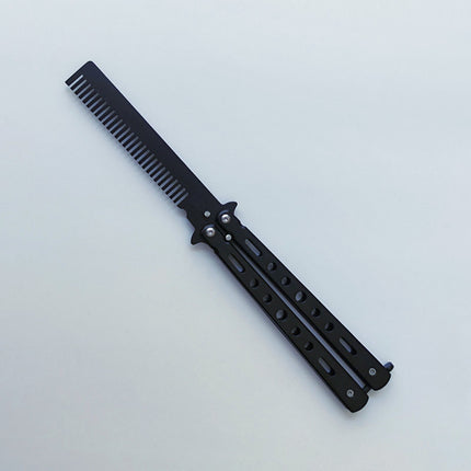 Factory Wholesale Unedged Metal Butterfly Practice Knife Csgo Game Training Hand Swing Knife American Butterfly Comb