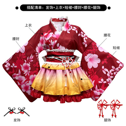 All Employees Lovelive Summer Festival Yukata Awakening Real Ji Haiwei Fruit Kimono Exported to Japan Jile Jingwan House