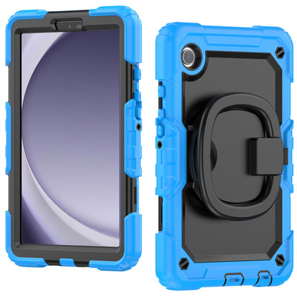 Applicable to Samsung Tab A9 silicone + PC protective case 8.7-inch rotating bracelet X115 multi-functional drop-resistant tablet case