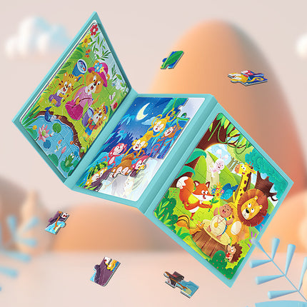 Children's Advanced Magnetic Puzzle Puzzle 3 to 6 Years Old Puzzle Toy 8-10 Years Old Baby Intelligence 3d Puzzle Book