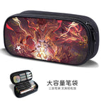 Large-capacity three-layer canvas pencil case-factory direct sales / B58538